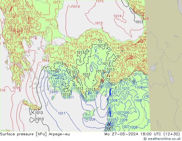 pressão do solo Arpege-eu Seg 27.05.2024 18 UTC