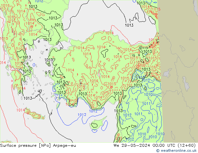 Luchtdruk (Grond) Arpege-eu wo 29.05.2024 00 UTC