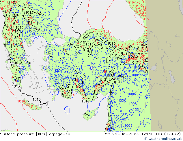 ciśnienie Arpege-eu śro. 29.05.2024 12 UTC
