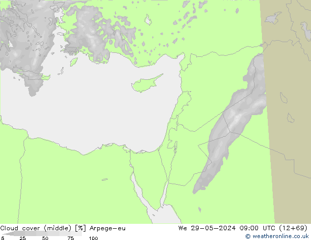 Nubes medias Arpege-eu mié 29.05.2024 09 UTC