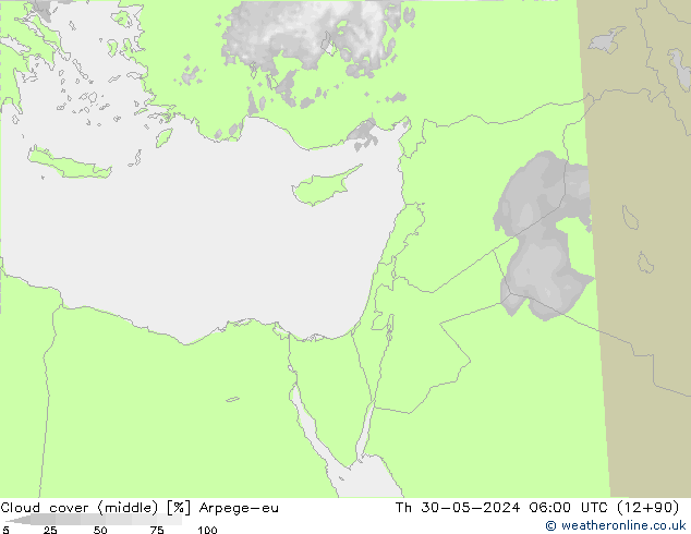 облака (средний) Arpege-eu чт 30.05.2024 06 UTC