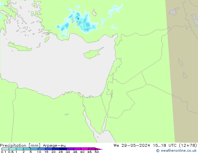 Precipitation Arpege-eu We 29.05.2024 18 UTC