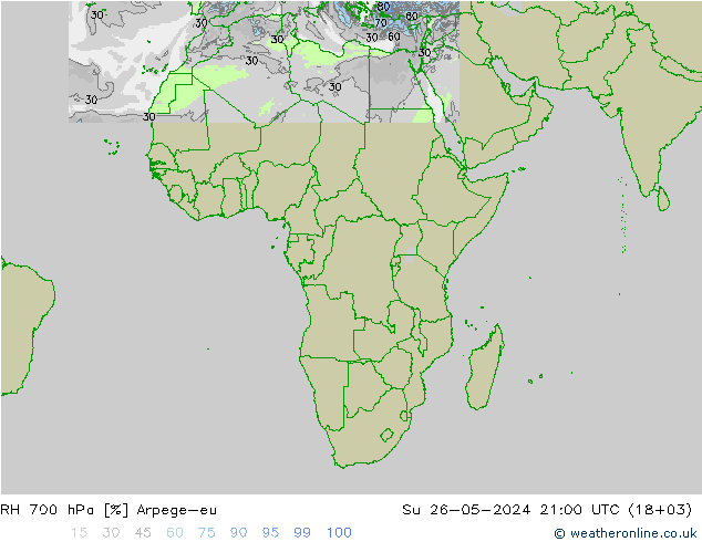 700 hPa Nispi Nem Arpege-eu Paz 26.05.2024 21 UTC