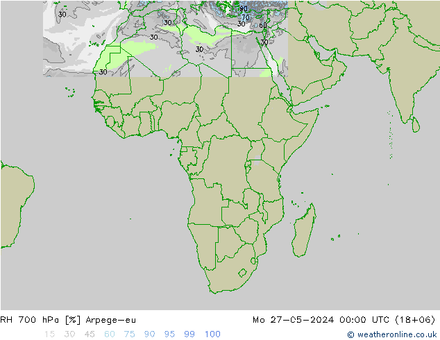 700 hPa Nispi Nem Arpege-eu Pzt 27.05.2024 00 UTC