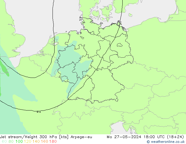 Jet Akımları Arpege-eu Pzt 27.05.2024 18 UTC
