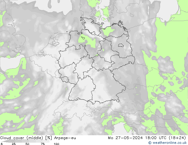 Nubi medie Arpege-eu lun 27.05.2024 18 UTC