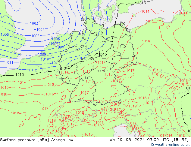 Yer basıncı Arpege-eu Çar 29.05.2024 03 UTC