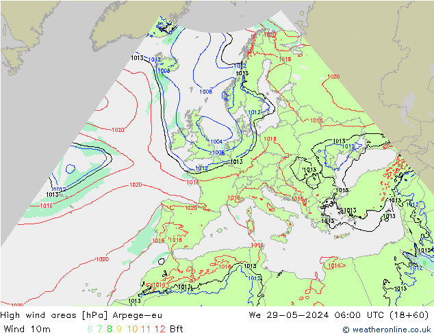 Izotacha Arpege-eu śro. 29.05.2024 06 UTC