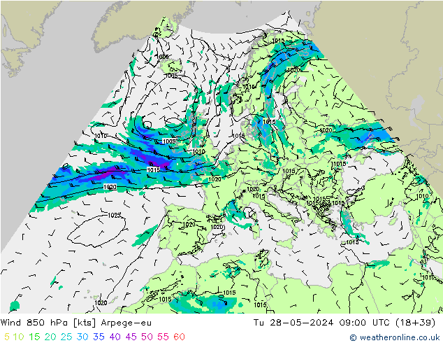  850 hPa Arpege-eu  28.05.2024 09 UTC