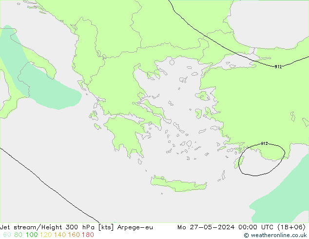 Corriente en chorro Arpege-eu lun 27.05.2024 00 UTC