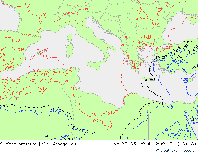 Bodendruck Arpege-eu Mo 27.05.2024 12 UTC