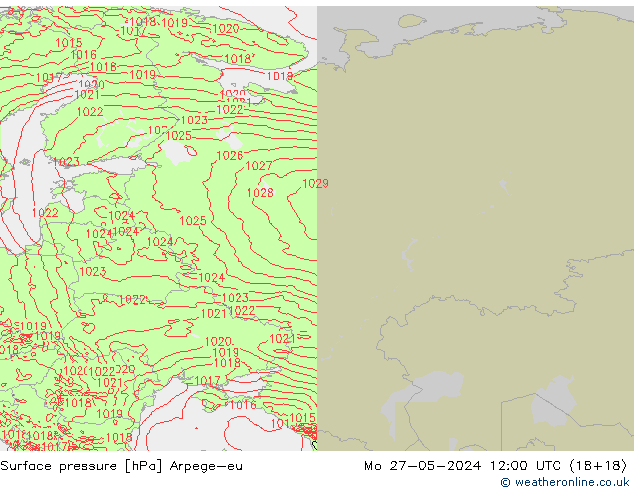 ciśnienie Arpege-eu pon. 27.05.2024 12 UTC