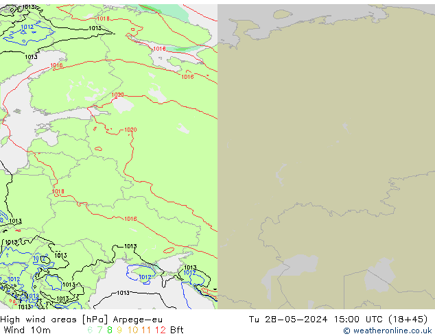 Windvelden Arpege-eu di 28.05.2024 15 UTC