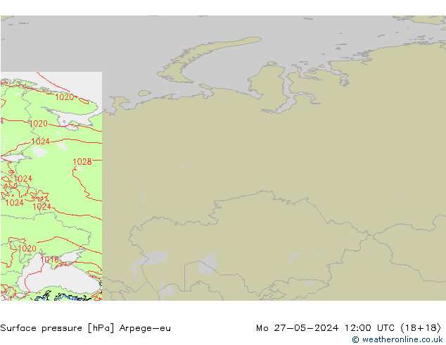 Luchtdruk (Grond) Arpege-eu ma 27.05.2024 12 UTC