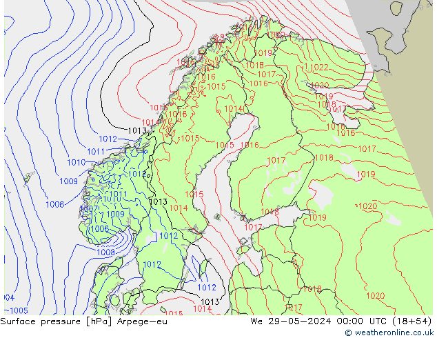 Yer basıncı Arpege-eu Çar 29.05.2024 00 UTC