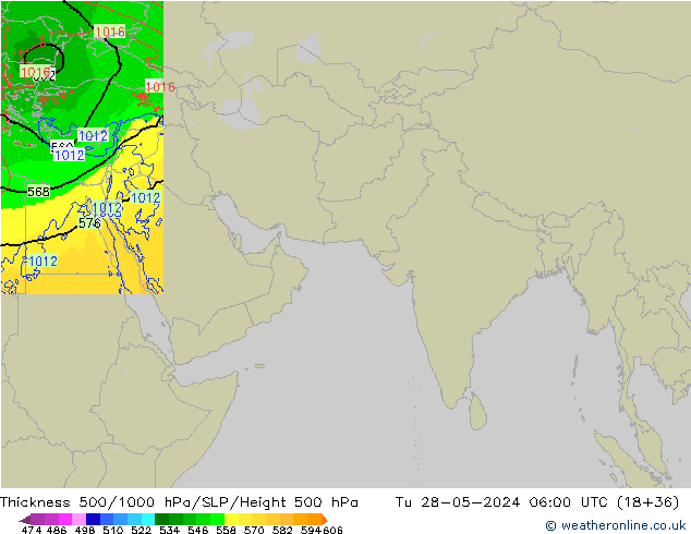 Thck 500-1000hPa Arpege-eu  28.05.2024 06 UTC