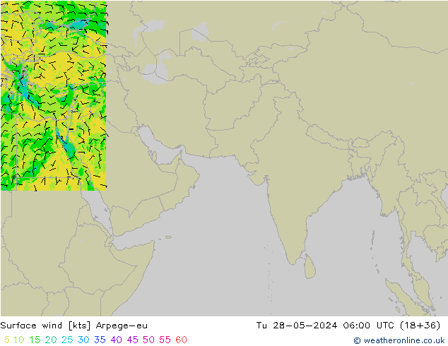 Vent 10 m Arpege-eu mar 28.05.2024 06 UTC