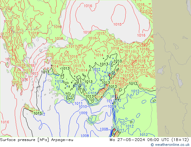 Luchtdruk (Grond) Arpege-eu ma 27.05.2024 06 UTC