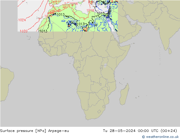 pression de l'air Arpege-eu mar 28.05.2024 00 UTC