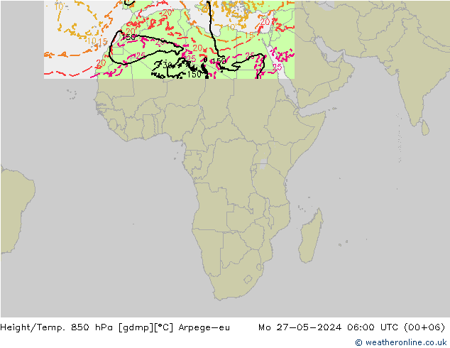 Height/Temp. 850 hPa Arpege-eu Seg 27.05.2024 06 UTC