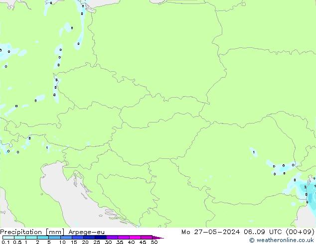 Niederschlag Arpege-eu Mo 27.05.2024 09 UTC