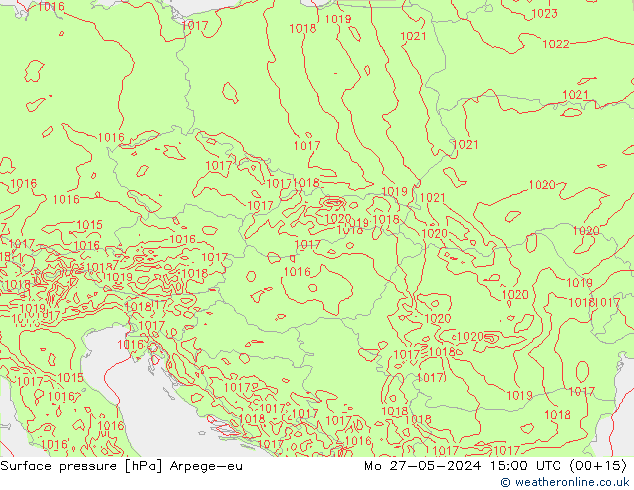 Presión superficial Arpege-eu lun 27.05.2024 15 UTC