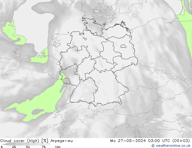 облака (средний) Arpege-eu пн 27.05.2024 03 UTC