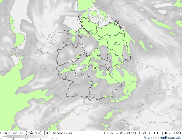 nuvens (médio) Arpege-eu Sex 31.05.2024 06 UTC