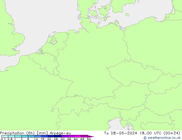 Nied. akkumuliert (6Std) Arpege-eu Di 28.05.2024 00 UTC