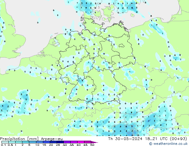 Yağış Arpege-eu Per 30.05.2024 21 UTC