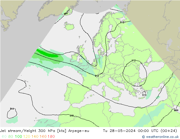 Prąd strumieniowy Arpege-eu wto. 28.05.2024 00 UTC