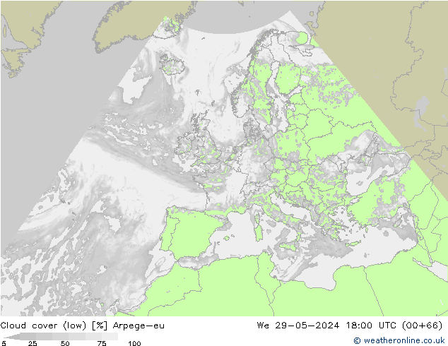 Nubi basse Arpege-eu mer 29.05.2024 18 UTC