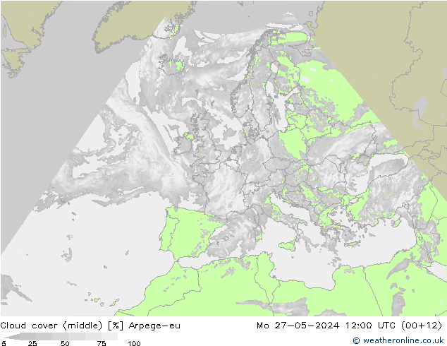 Bewolking (Middelb.) Arpege-eu ma 27.05.2024 12 UTC