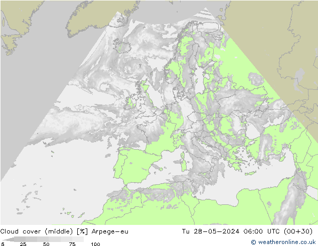 Nubes medias Arpege-eu mar 28.05.2024 06 UTC