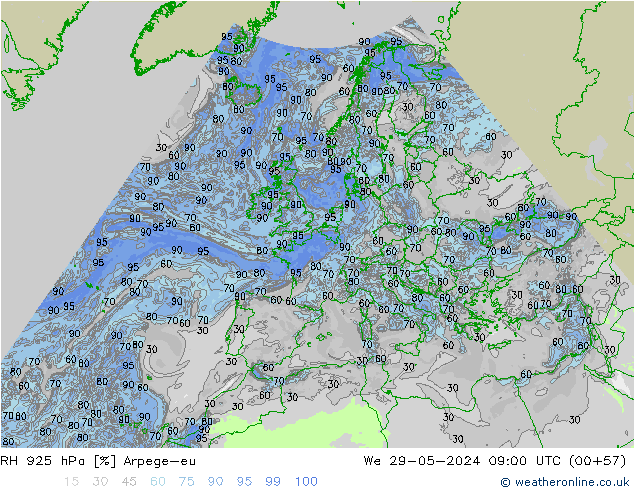 RV 925 hPa Arpege-eu wo 29.05.2024 09 UTC