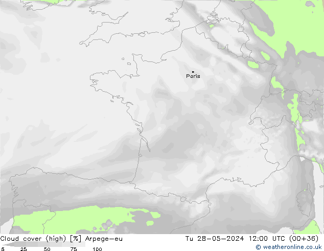 облака (средний) Arpege-eu вт 28.05.2024 12 UTC