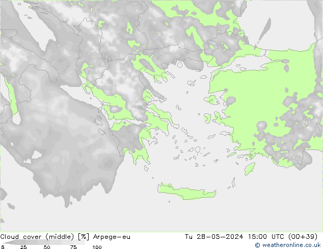 Bewolking (Middelb.) Arpege-eu di 28.05.2024 15 UTC