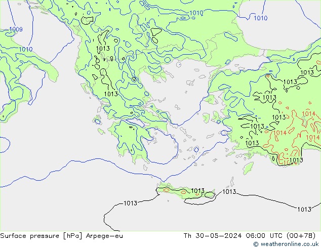 Yer basıncı Arpege-eu Per 30.05.2024 06 UTC