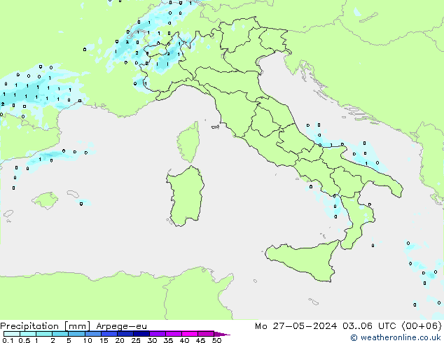 Yağış Arpege-eu Pzt 27.05.2024 06 UTC