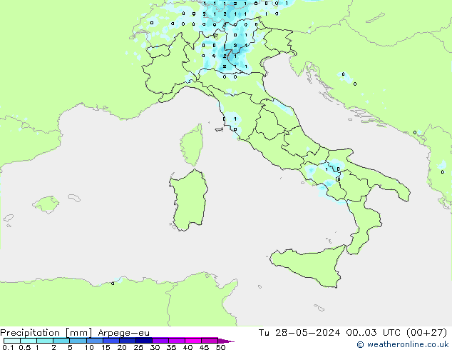 Neerslag Arpege-eu di 28.05.2024 03 UTC