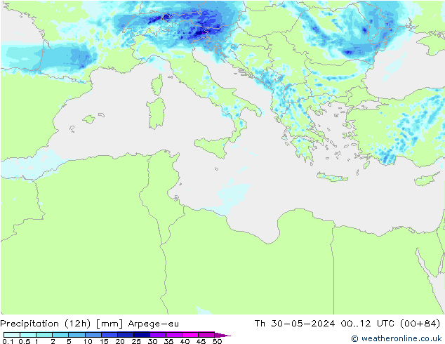 opad (12h) Arpege-eu czw. 30.05.2024 12 UTC