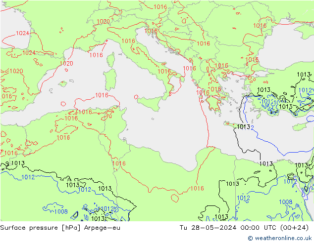 Luchtdruk (Grond) Arpege-eu di 28.05.2024 00 UTC