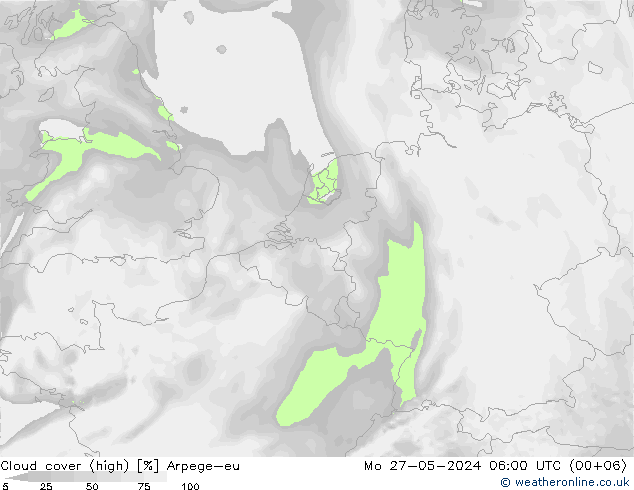 nuvens (high) Arpege-eu Seg 27.05.2024 06 UTC