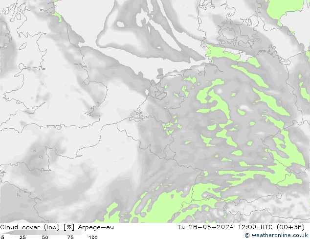 облака (низкий) Arpege-eu вт 28.05.2024 12 UTC