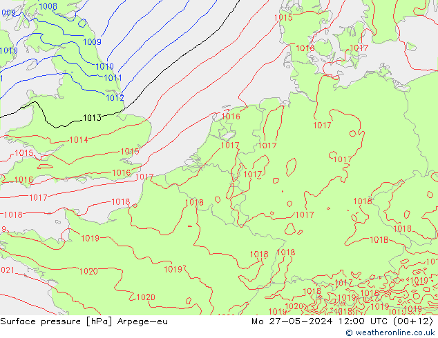 Bodendruck Arpege-eu Mo 27.05.2024 12 UTC