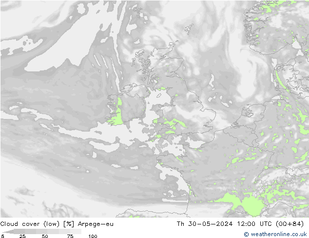 nuvens (baixo) Arpege-eu Qui 30.05.2024 12 UTC