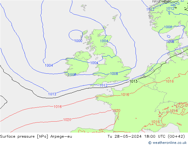 ciśnienie Arpege-eu wto. 28.05.2024 18 UTC