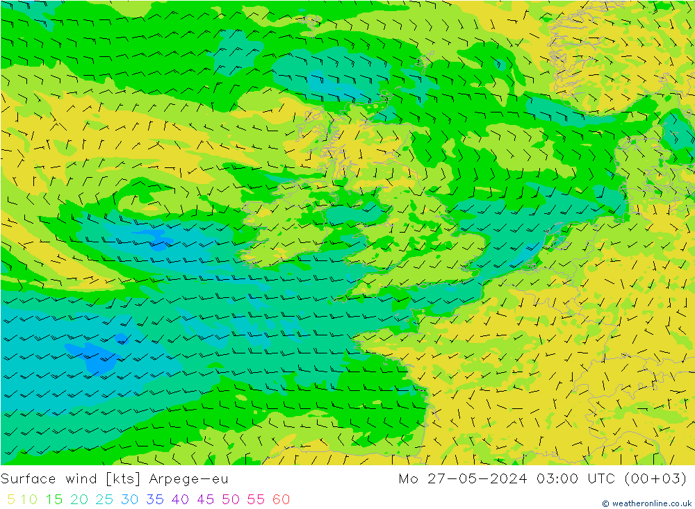  10 m Arpege-eu  27.05.2024 03 UTC