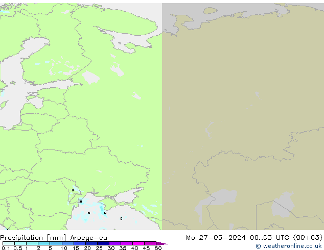 Neerslag Arpege-eu ma 27.05.2024 03 UTC