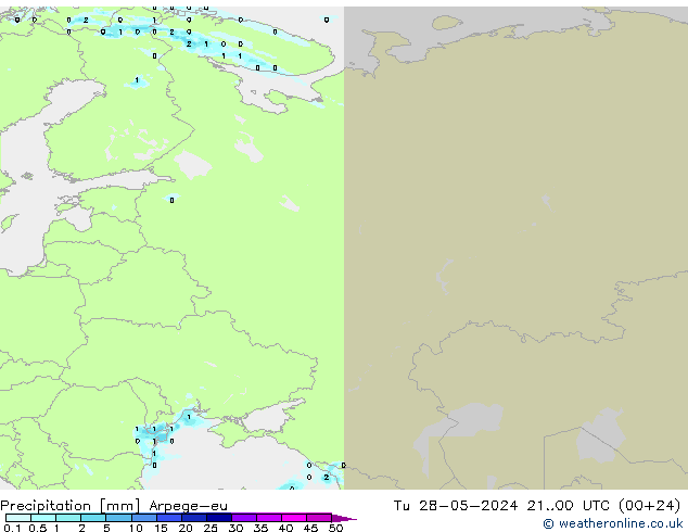 Yağış Arpege-eu Sa 28.05.2024 00 UTC